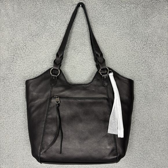 The Sak Shoulder Bag Buttery Leather Large Black Tassels New NWT - Picture 3 of 16